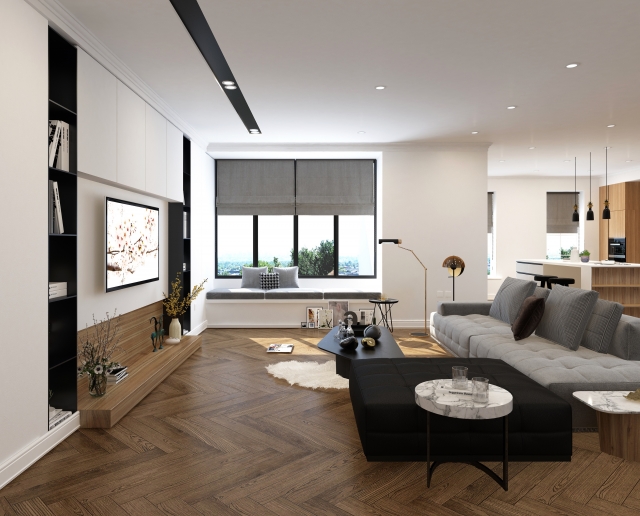 モダンテイストなリビングルーム