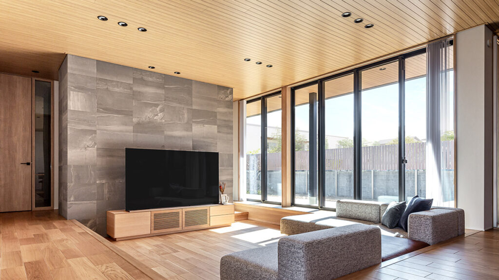 2種類の庭を愉しむ和モダンの平屋